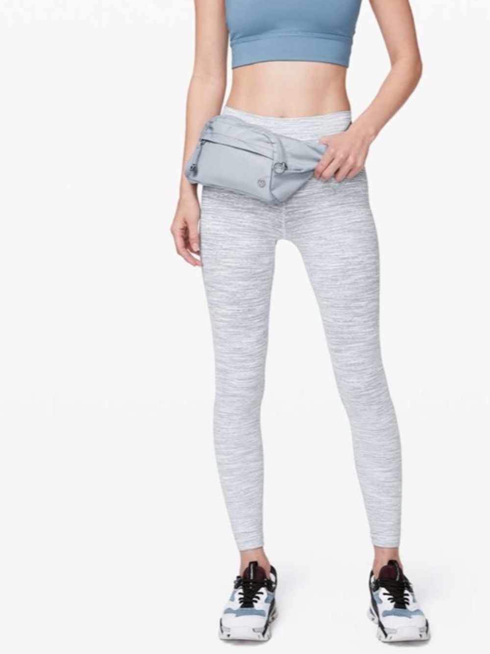 Lululemon Wunder Under Hi-Rise 7/8 Wee Are From Space Sheer Blue Chambray